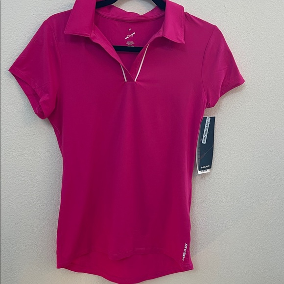 HEAD Women's 💕Vibrant Pink 💕Short Sleeve Golf Polo Size Small NWT - Picture 1 of 5